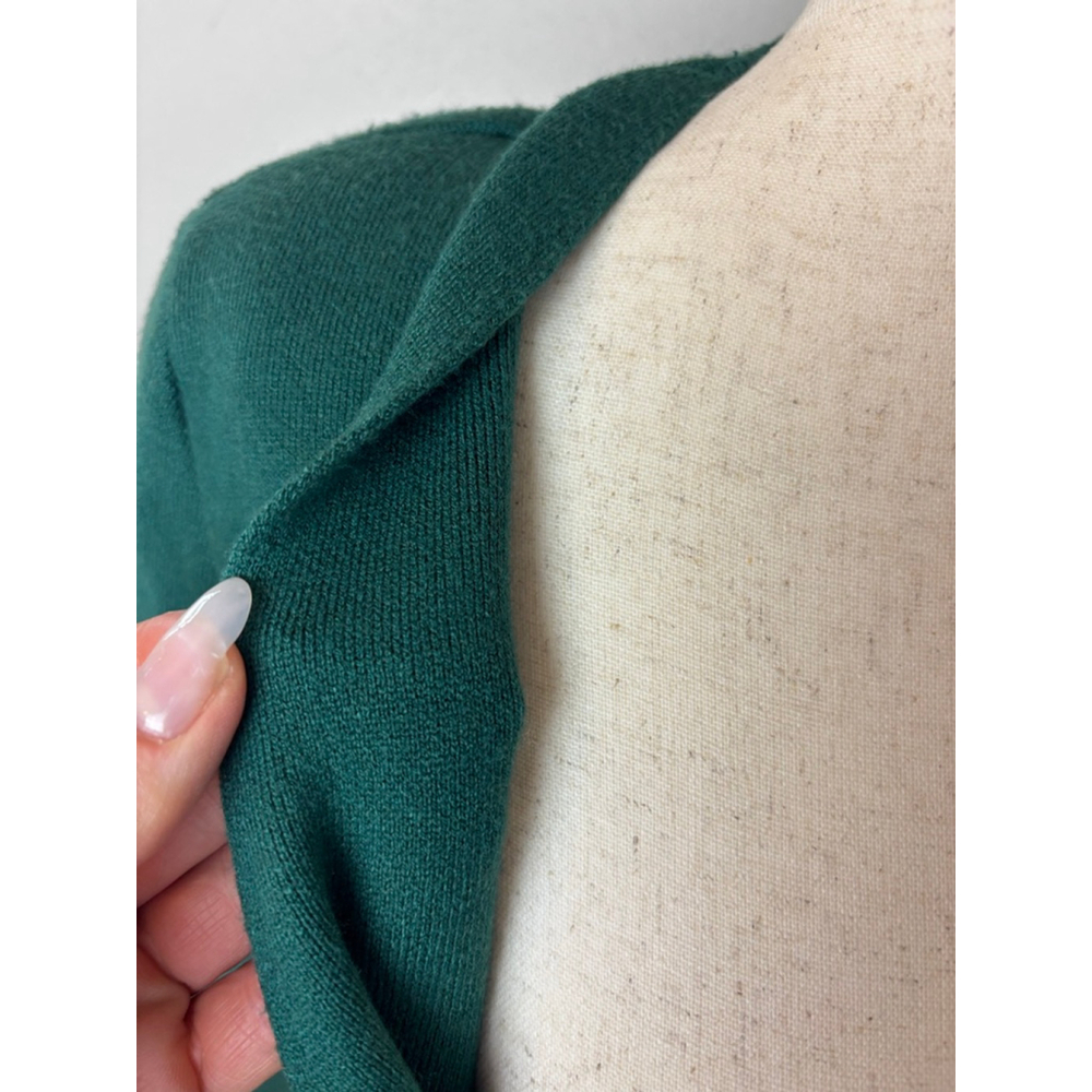 Women's Marled Green Double-Breasted Blazer S with Gold Buttons luxury designer - Picture 7 of 9
